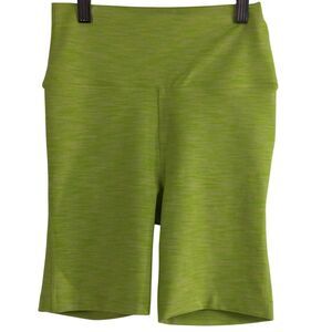 Outdoor Voices Womens Freeform High Rise Biker Shorts Yellow Green Size XS